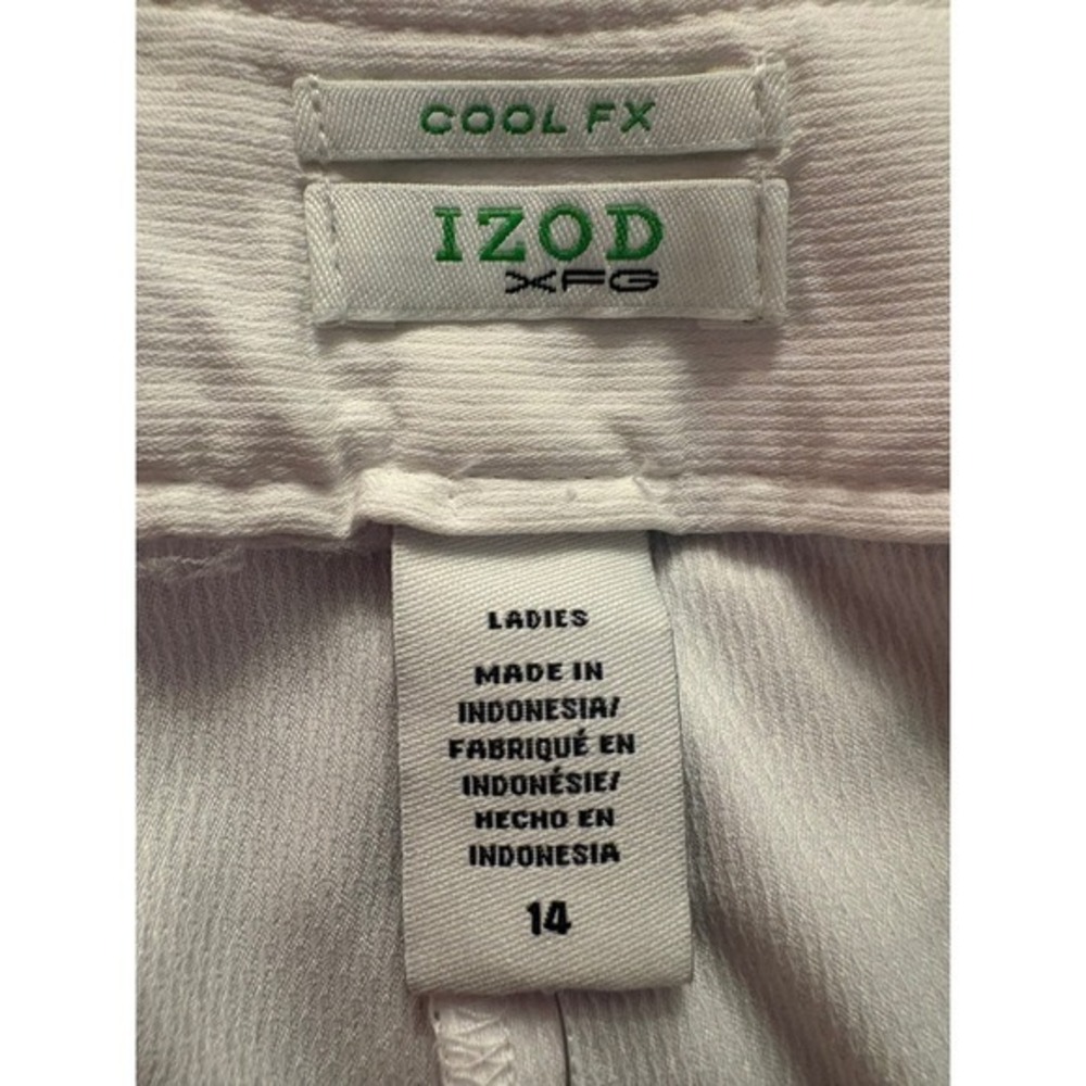 IZOD NWT Women White Cool XFG X-treme Function Shorts - Size 14 - Picture 4 of 6